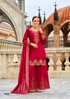 Lily & Laly Presents Suhagini Silk With Cotton Lining Full Stitch Karma Special Plazzo 3Pcs Dress Collections