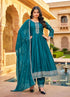 Aanchi Presents Reva Vichitra Silk Embroidery Worked Kurti With Bottom And Dupatta Collections