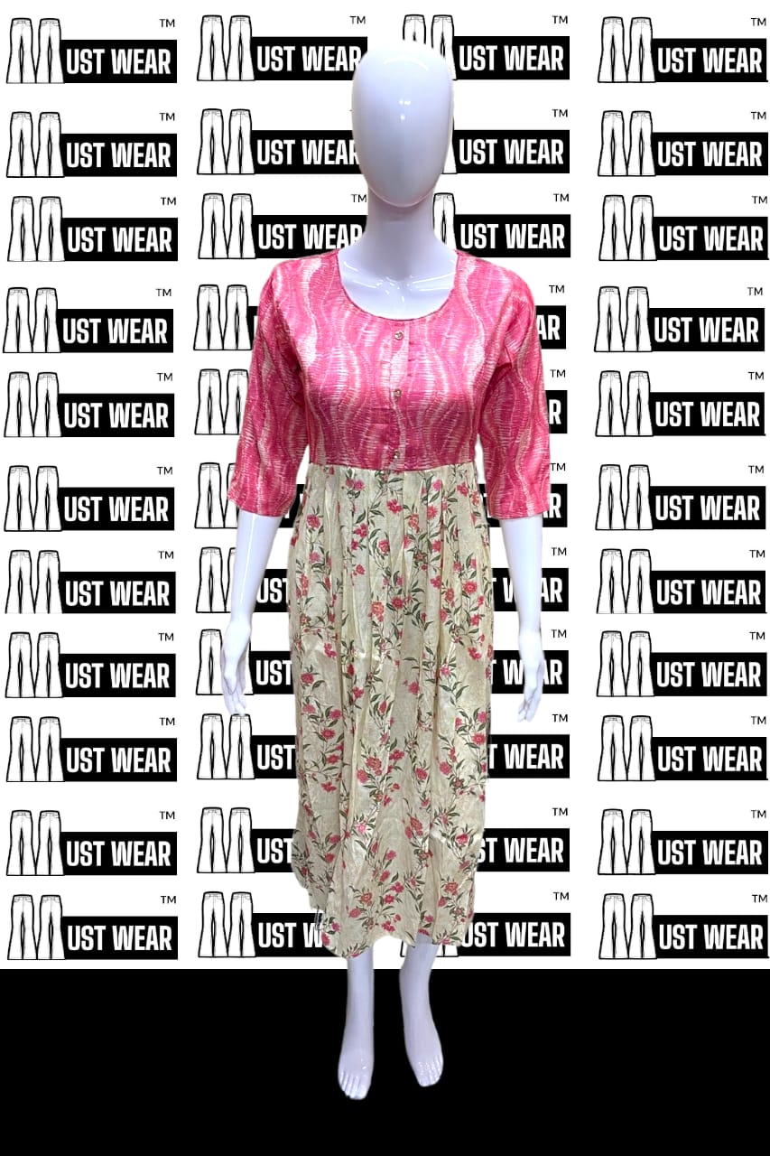 Innaya Anarkali Kurti With Side Pocket Pant