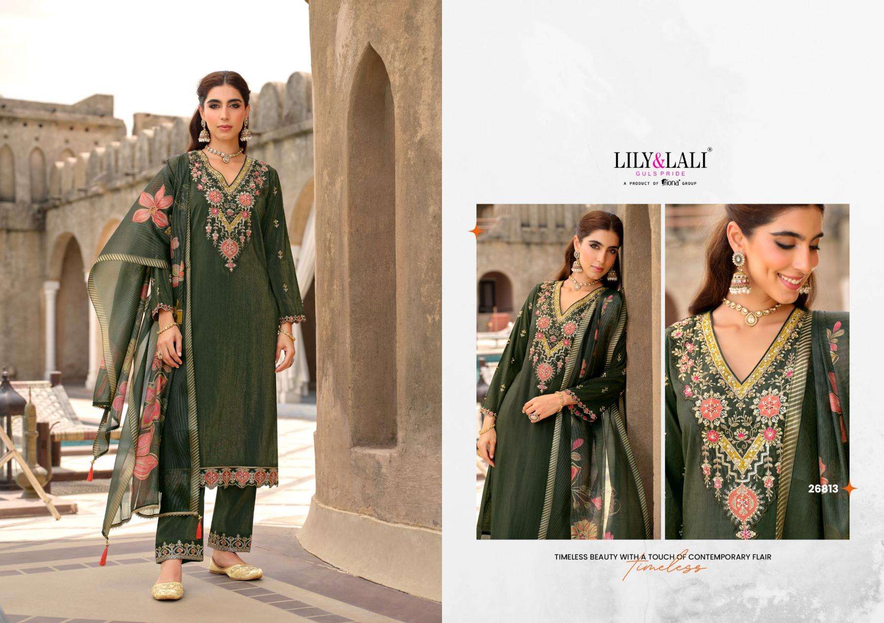 Lily & Lali Presents Ariana Readymade Simmer Silk Modern Party Wear 3Pcs Kurtis Collections