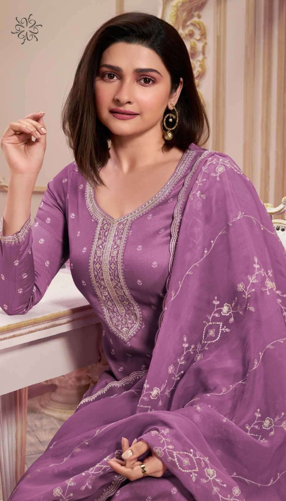 Vinay Presents Kuleesh Purva Hitlist Beautiful Print Thread Embroidery Georgette Suits Collections