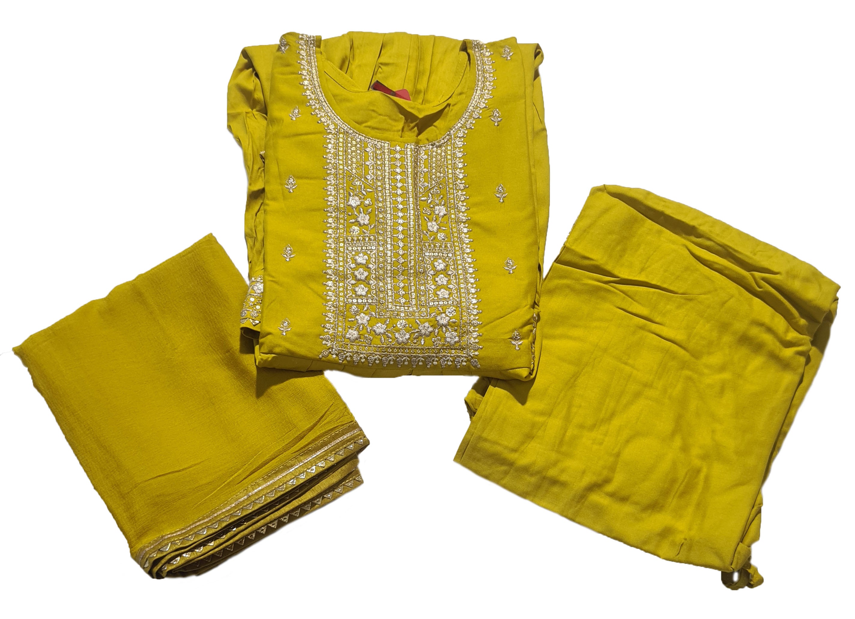 Rangoon Mahima Designer Fancy Nayra cut Kurti with Pant and Dupatta Collections