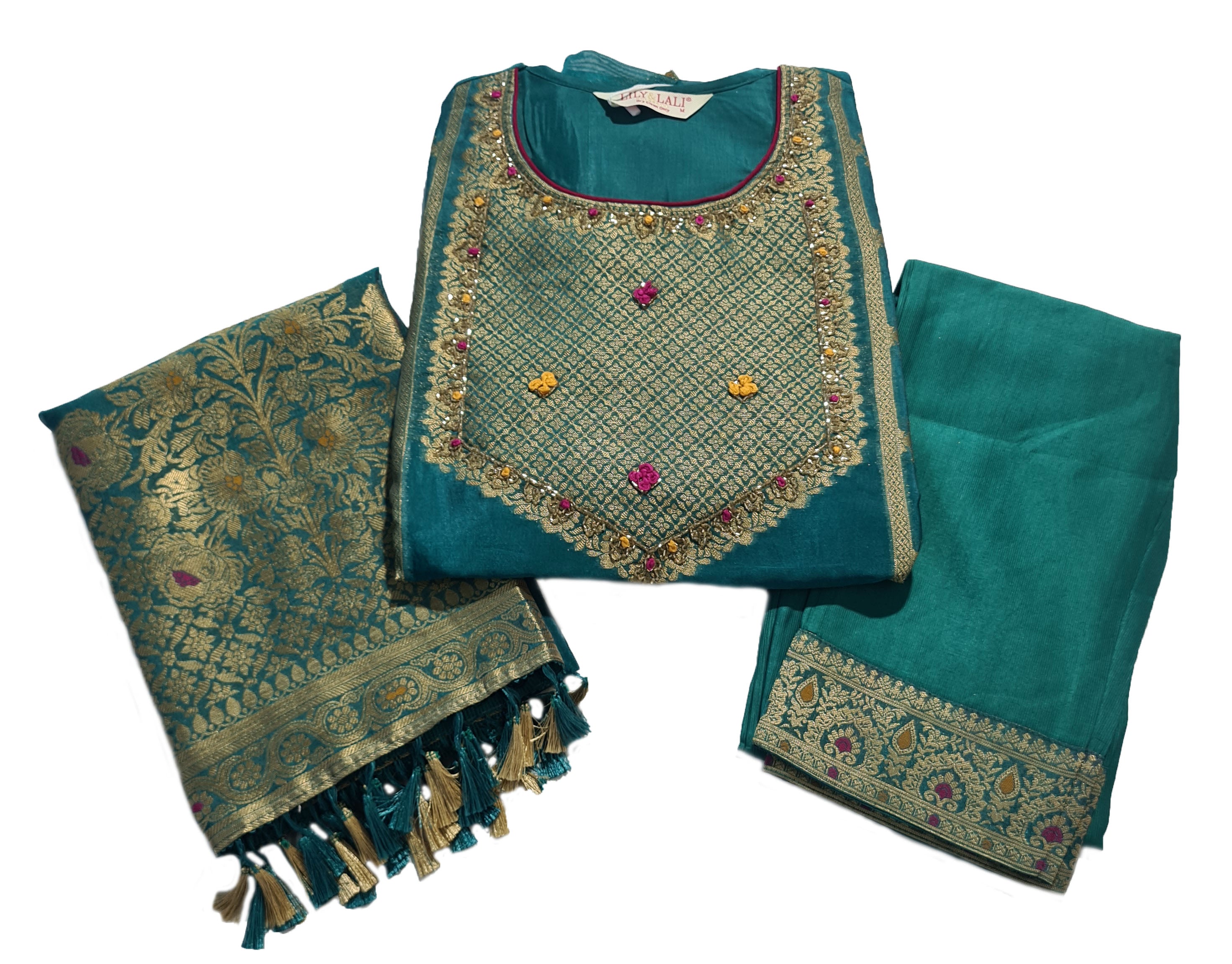 Lily and Lali Silk Kari VOL-3 Silk Kurti with Pant and Dupatta Collections