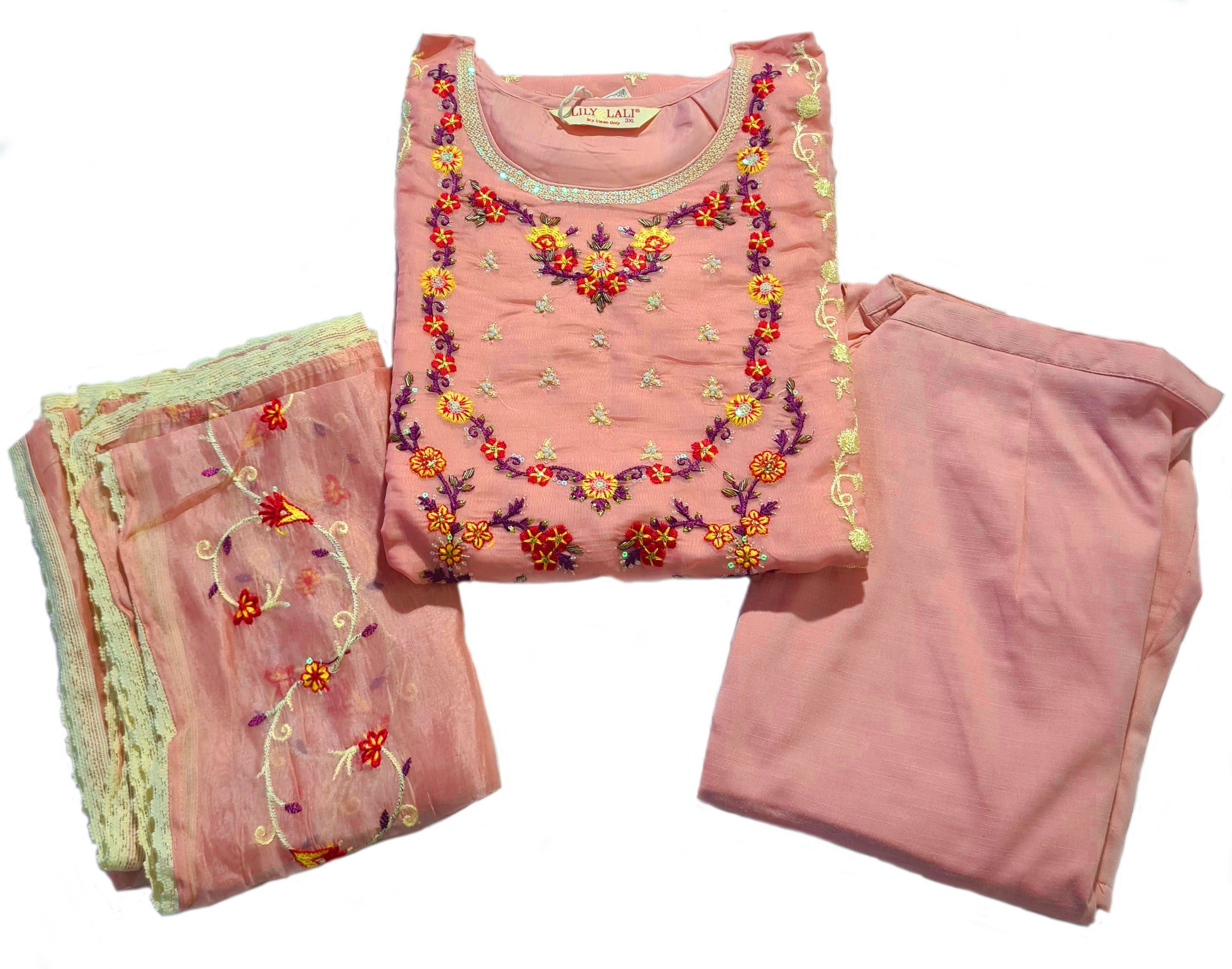 Lily and Lali Nazakat Party Style Kurti with Pant and Dupatta Collections