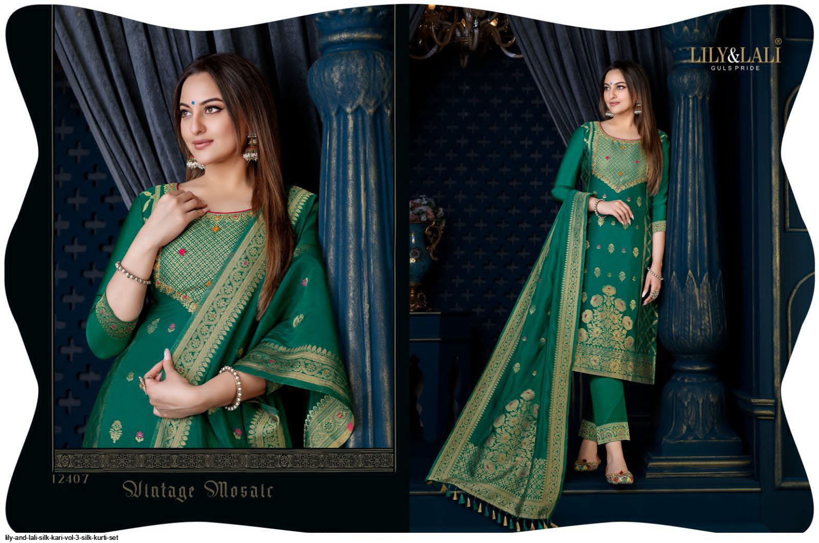 Lily and Lali Silk Kari VOL-3 Silk Kurti with Pant and Dupatta Collections