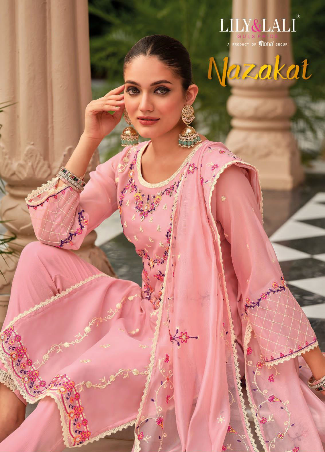 Lily and Lali Nazakat Party Style Kurti with Pant and Dupatta Collections