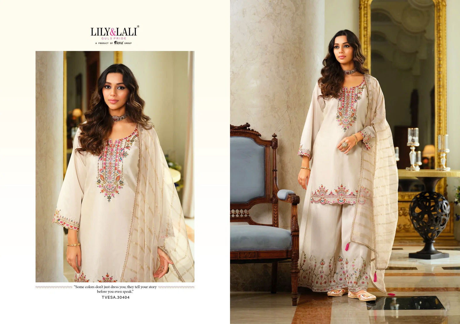 Lily and Lali Presents TVESA Silk With Embroidery Work Kurti Pant and Dupatta Collections