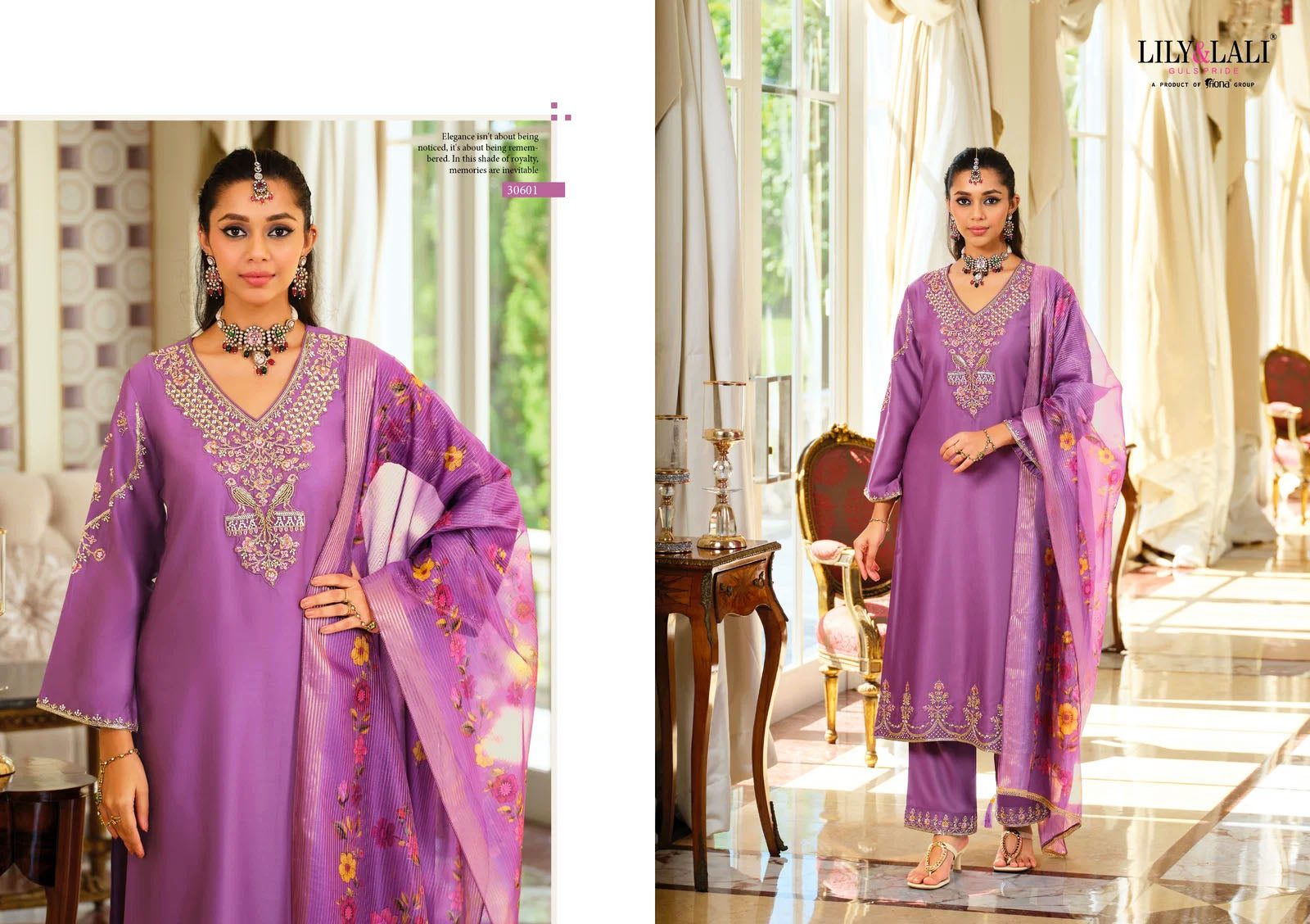 Lily and Lali Presents Jennifer Viscose Gaji Silk With Handwork Kurti Pant and Dupatta Collections