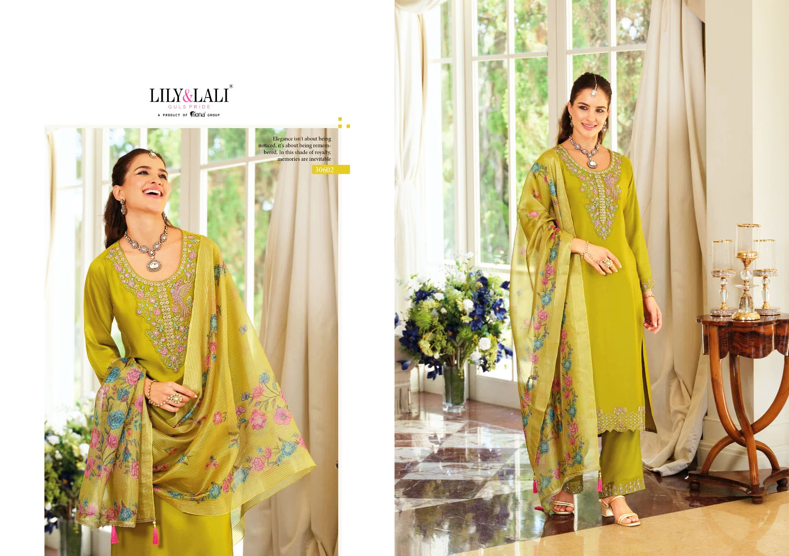 Lily and Lali Presents Jennifer Viscose Gaji Silk With Handwork Kurti Pant and Dupatta Collections