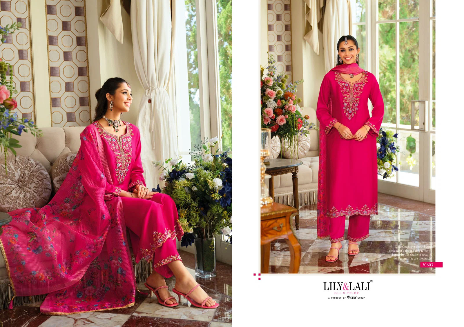 Lily and Lali Presents Jennifer Viscose Gaji Silk With Handwork Kurti Pant and Dupatta Collections