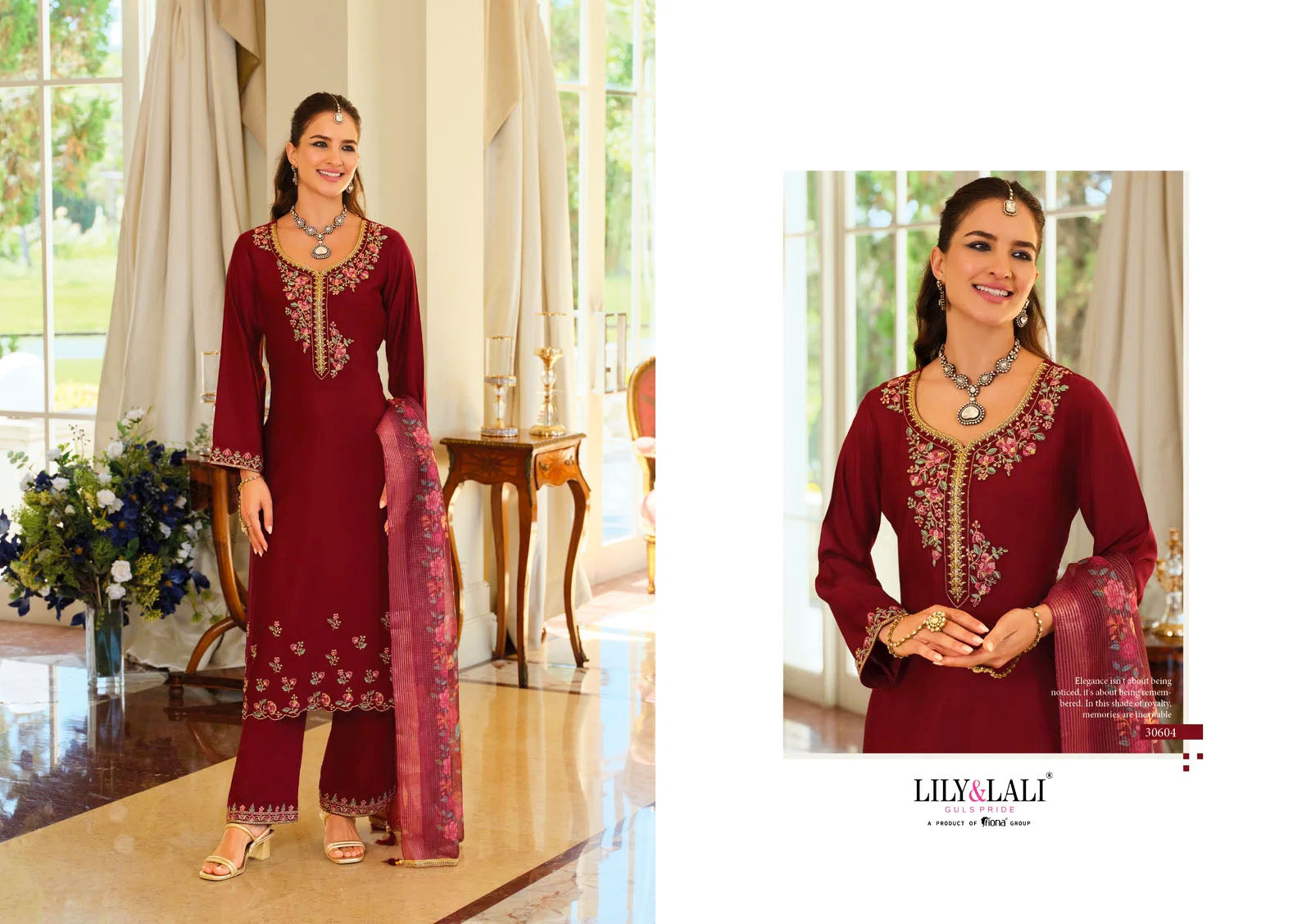 Lily and Lali Presents Jennifer Viscose Gaji Silk With Handwork Kurti Pant and Dupatta Collections