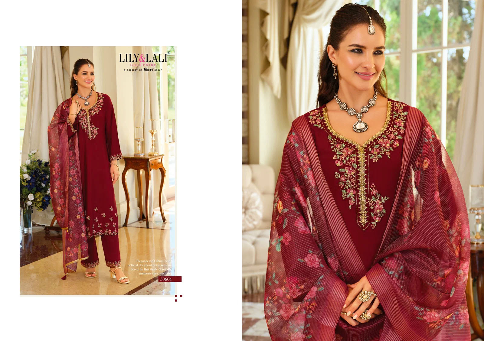 Lily and Lali Presents Jennifer Viscose Gaji Silk With Handwork Kurti Pant and Dupatta Collections