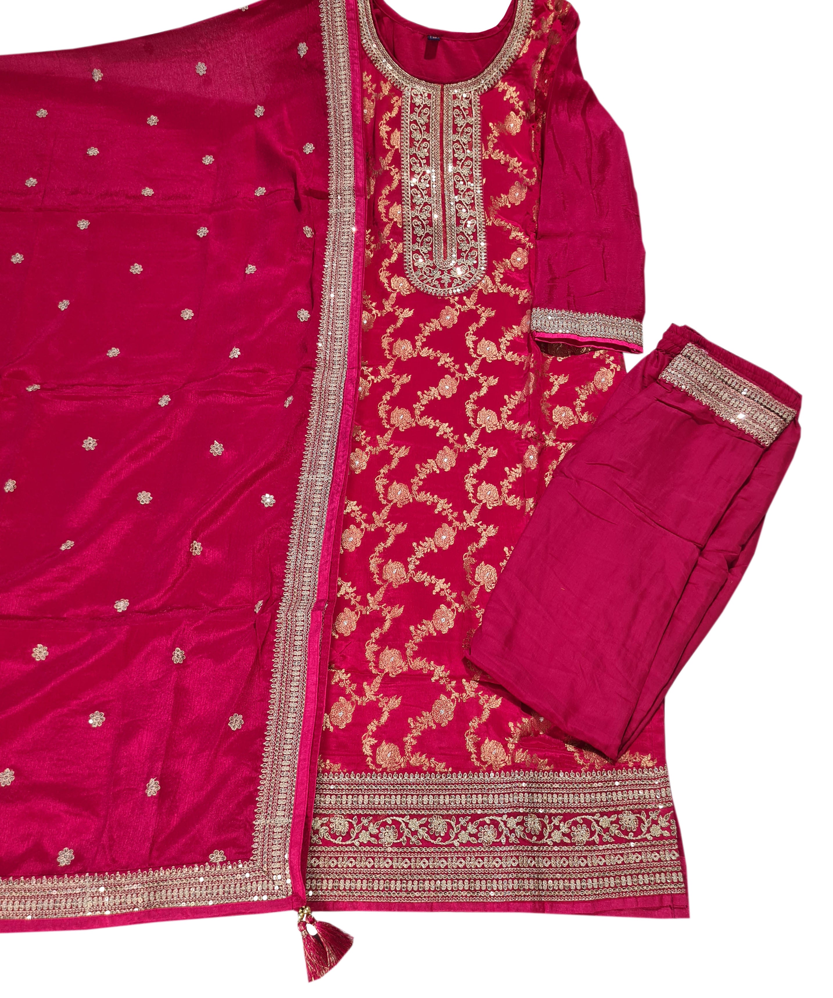 Vinay Fashion Presents Kuleesh Nidhi Beautiful Work Designer Dress Material Festive Collections