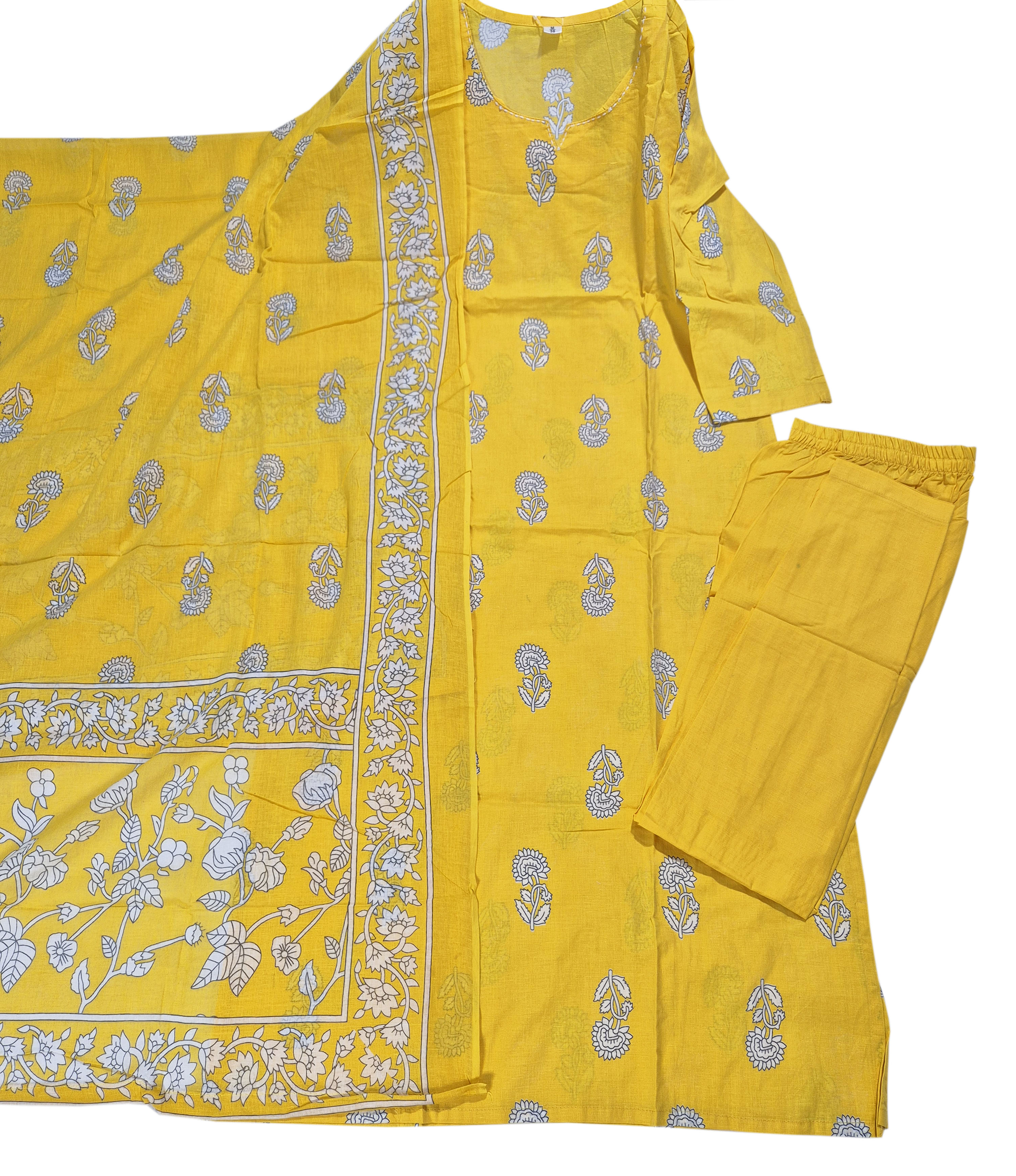 Cotton Fancy Dress Top with Pant and Dupatta Collection