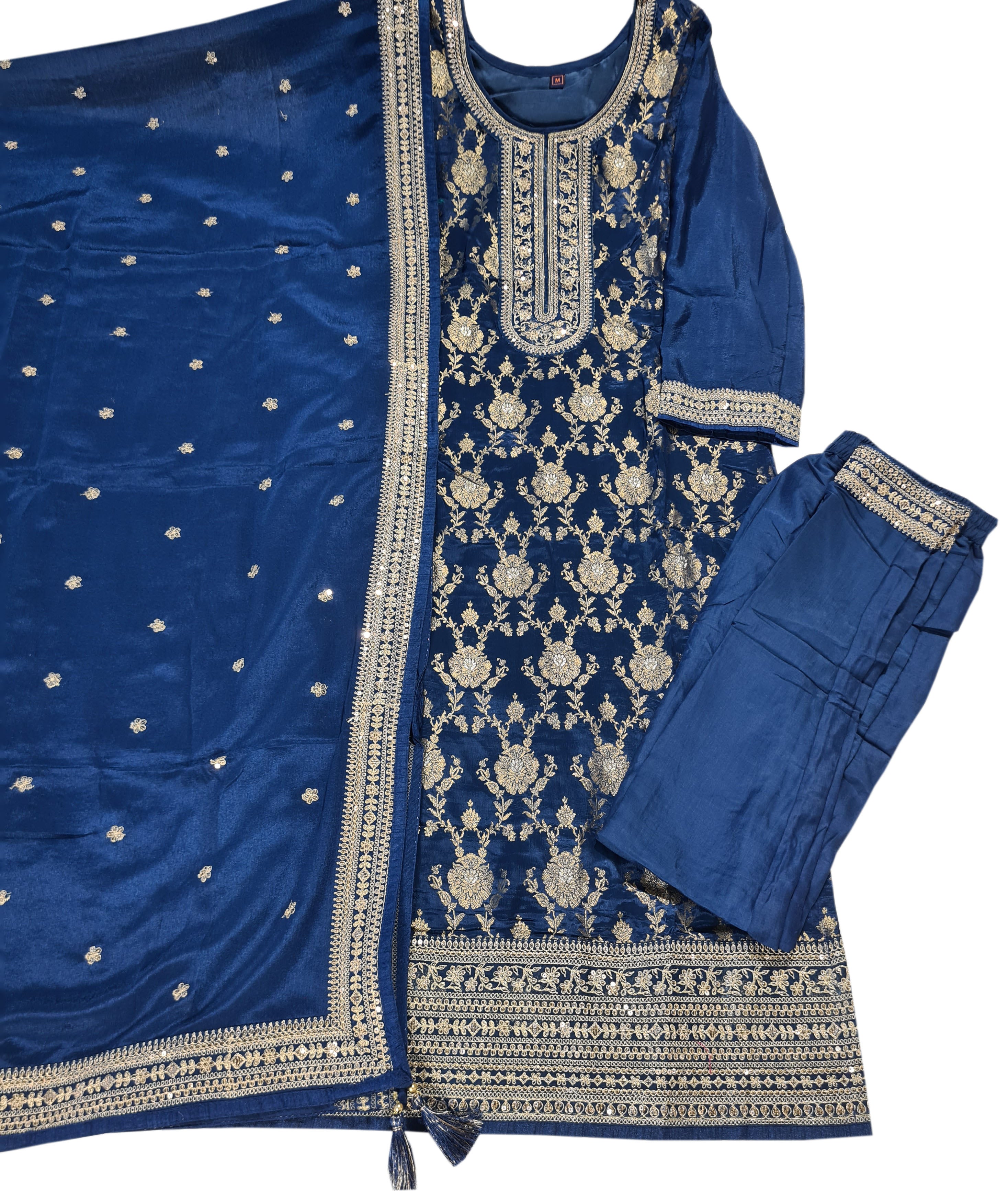 Vinay Fashion Presents Kuleesh Nidhi Beautiful Work Designer Dress Material Festive Collections