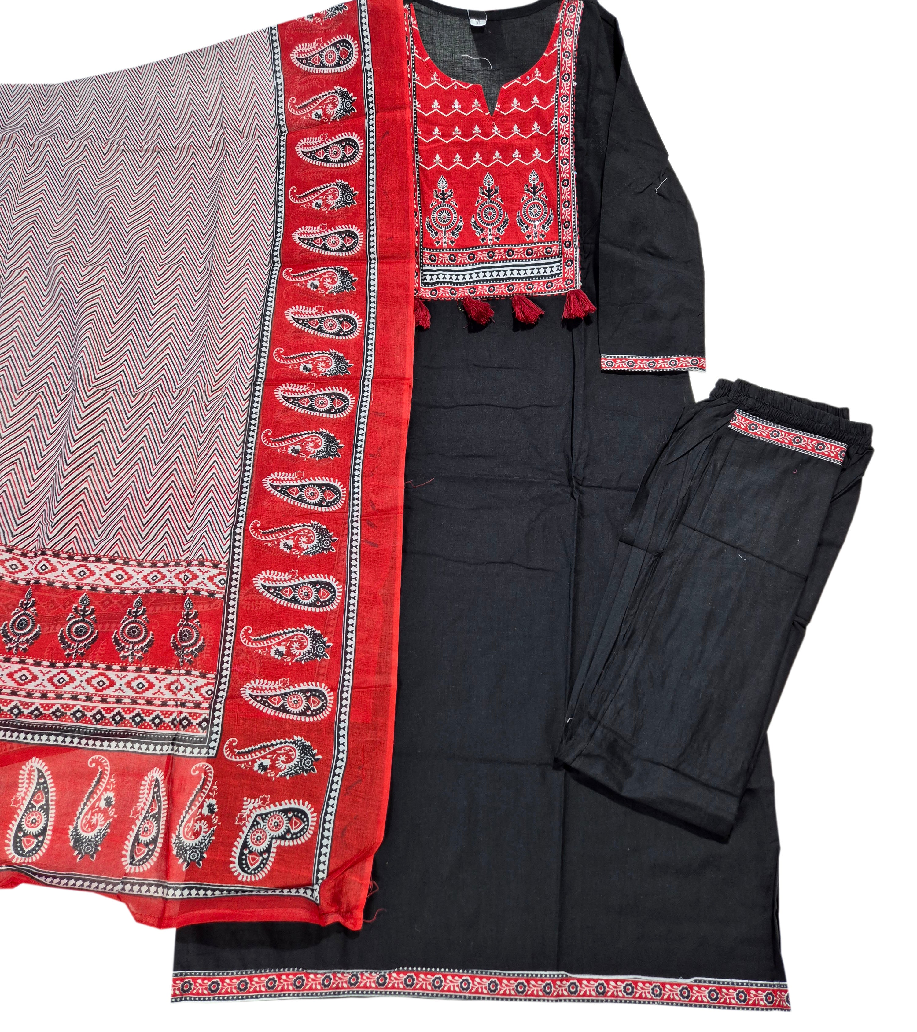 Cotton Fancy Dress Top with Pant and Dupatta Collection