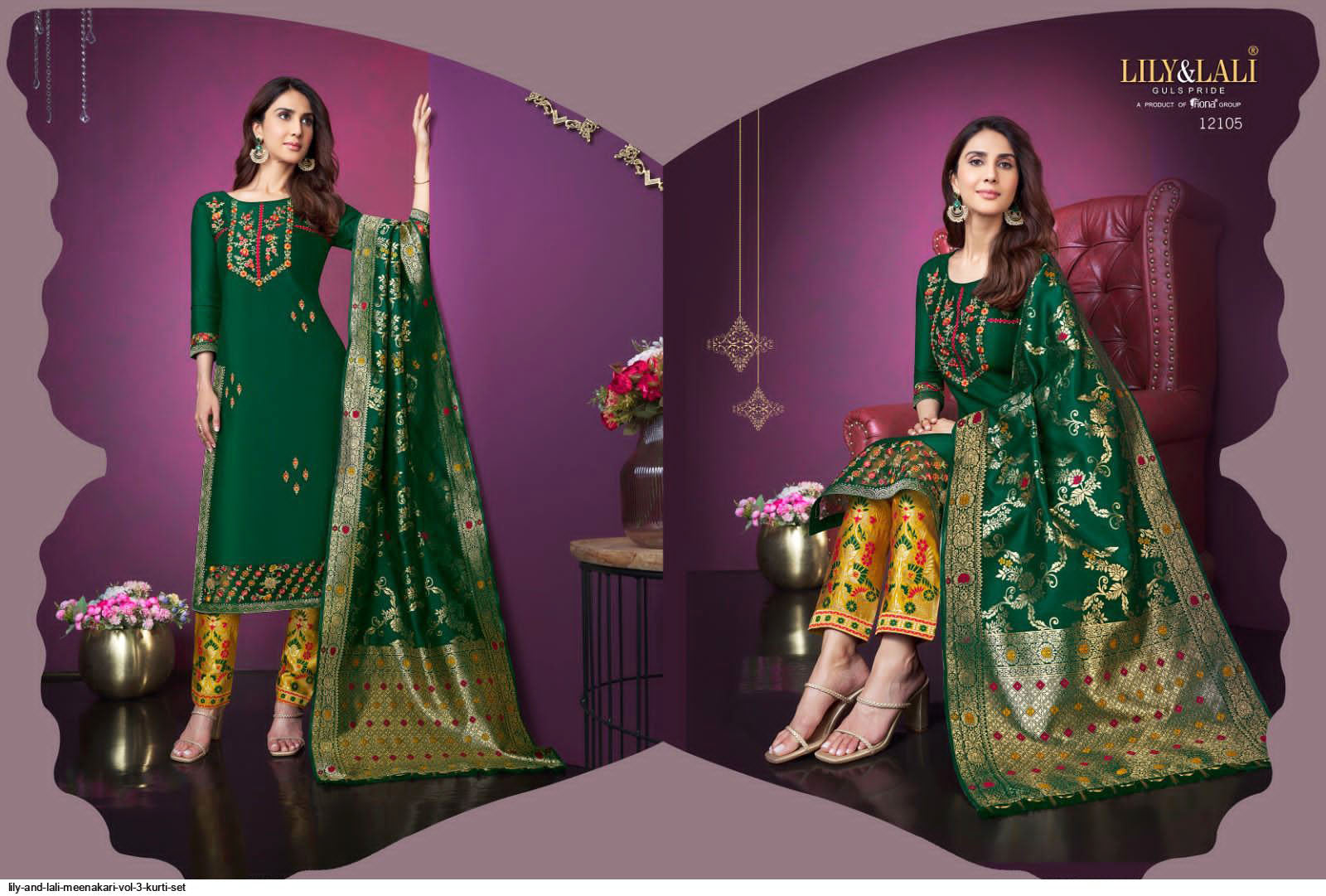 Lily & Lali Presents Meenakari VOL-3 Designer Party Wear Readymade Salwar Suits