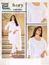 Blue Hills Presents Ivory Rayon With Embroidery Work Designer Ladies Kurti Combo Set Collections