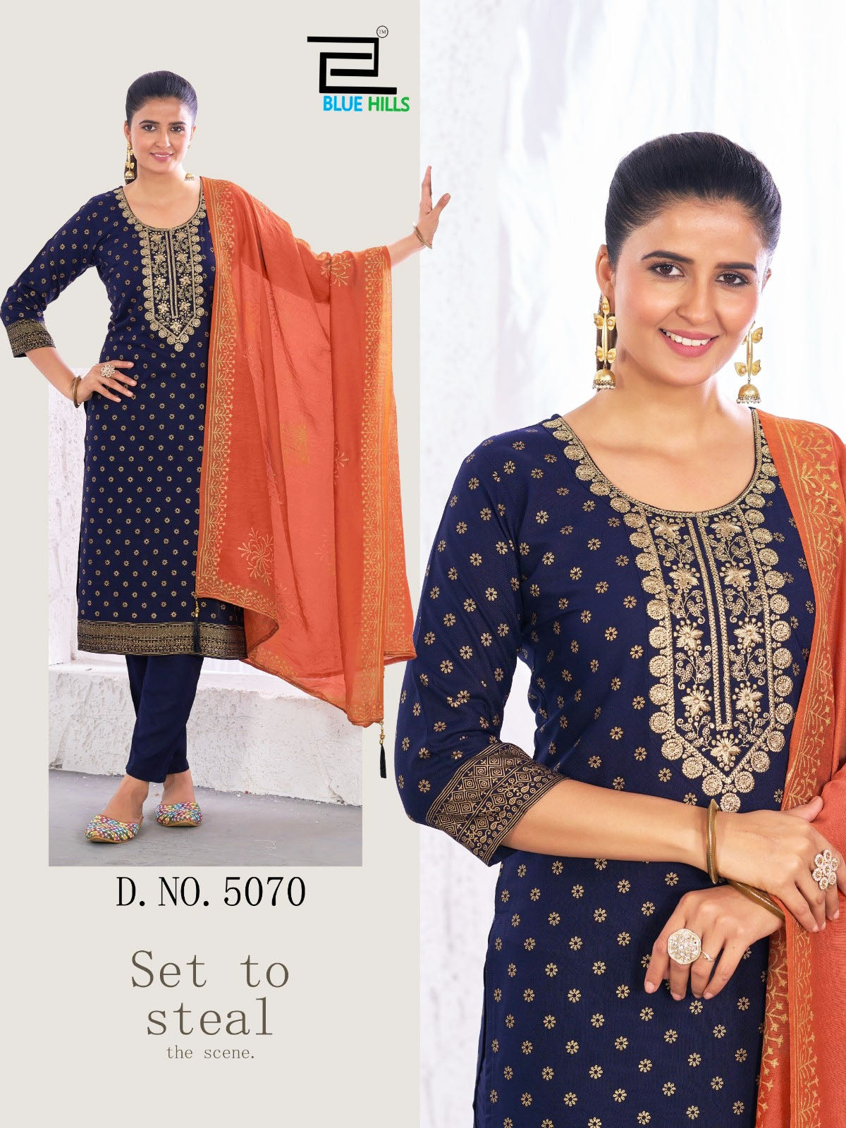 Blue Hills Presents Royal Touch VOL-20 Rayon Foil Printed Kurti Pant And Dupatta Collections