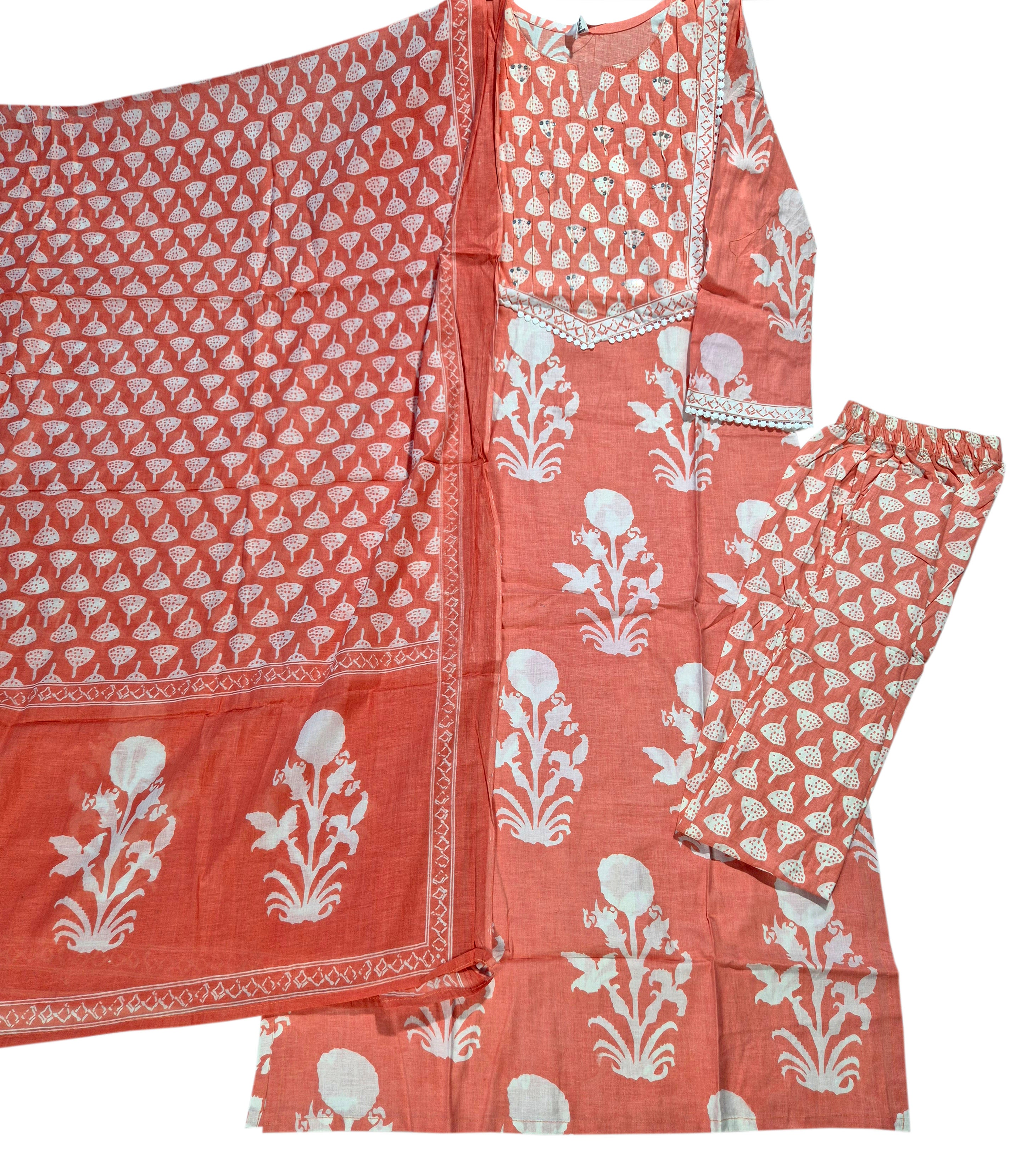 Cotton Fancy Dress Top with Pant and Dupatta Collection