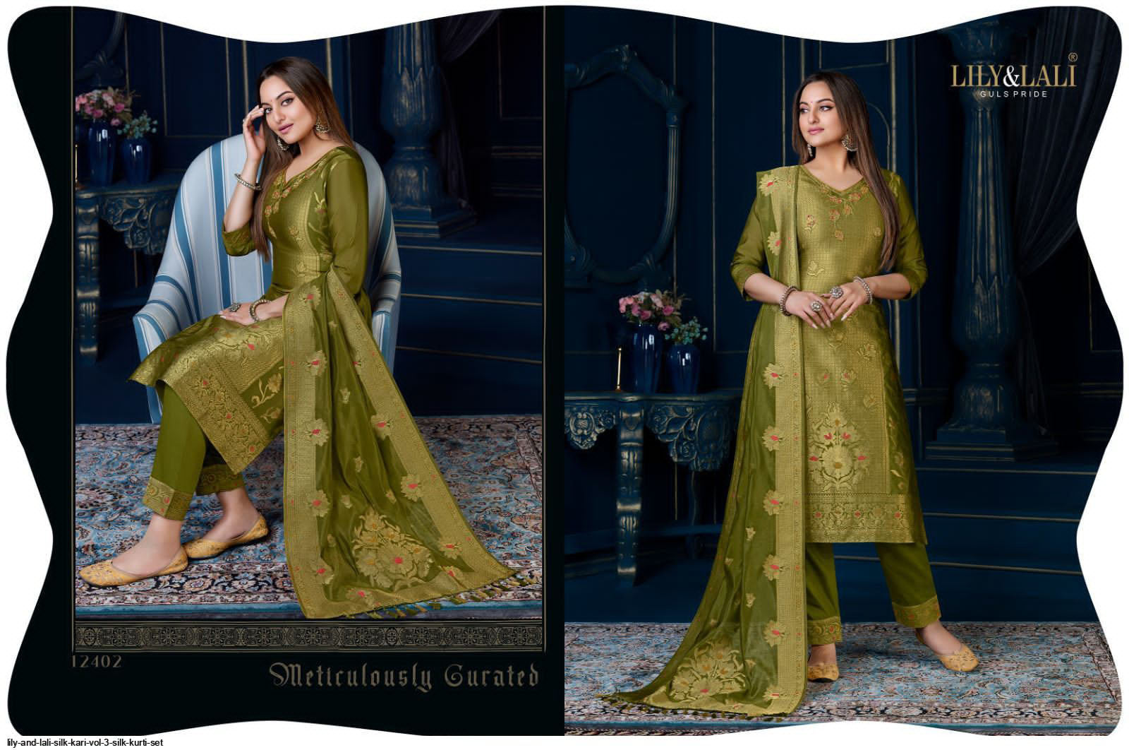 Lily and Lali Silk Kari VOL-3 Silk Kurti with Pant and Dupatta Collections