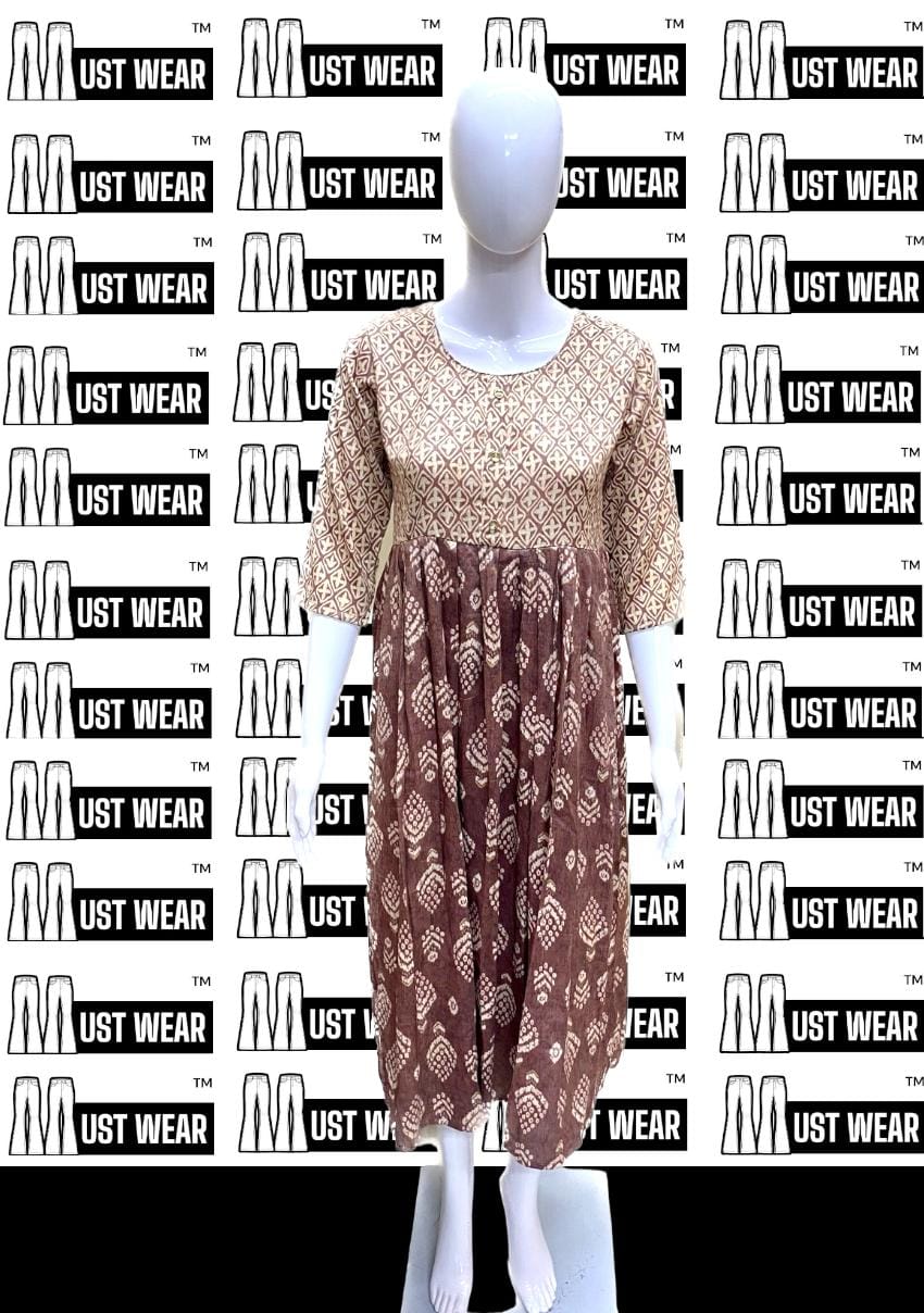 Innaya Anarkali Kurti With Side Pocket Pant