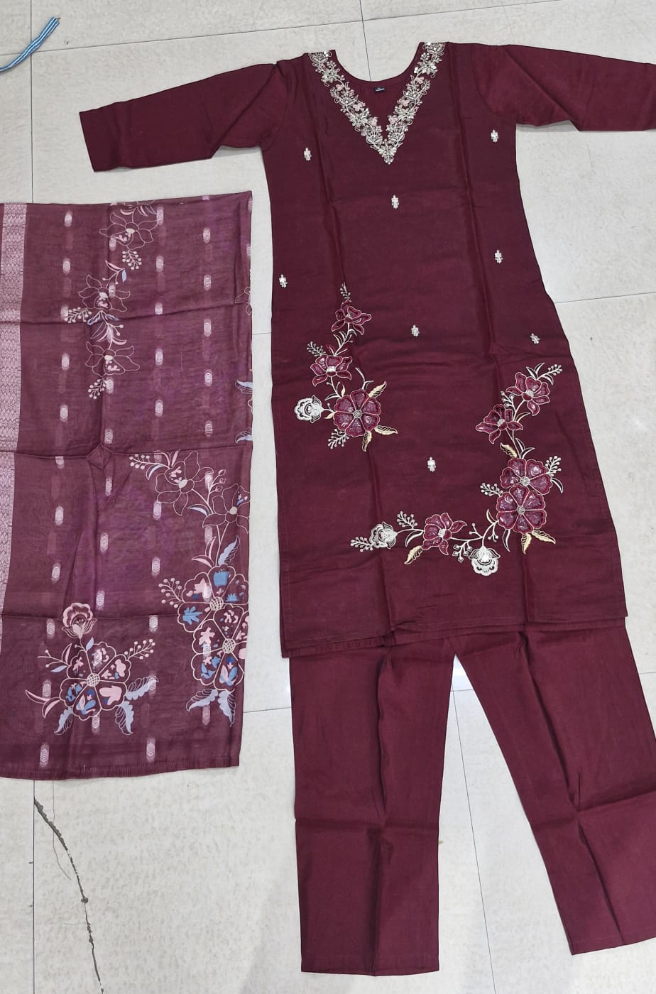 Roman Silk Kurtis With Top Bottom and Dupatta Collections
