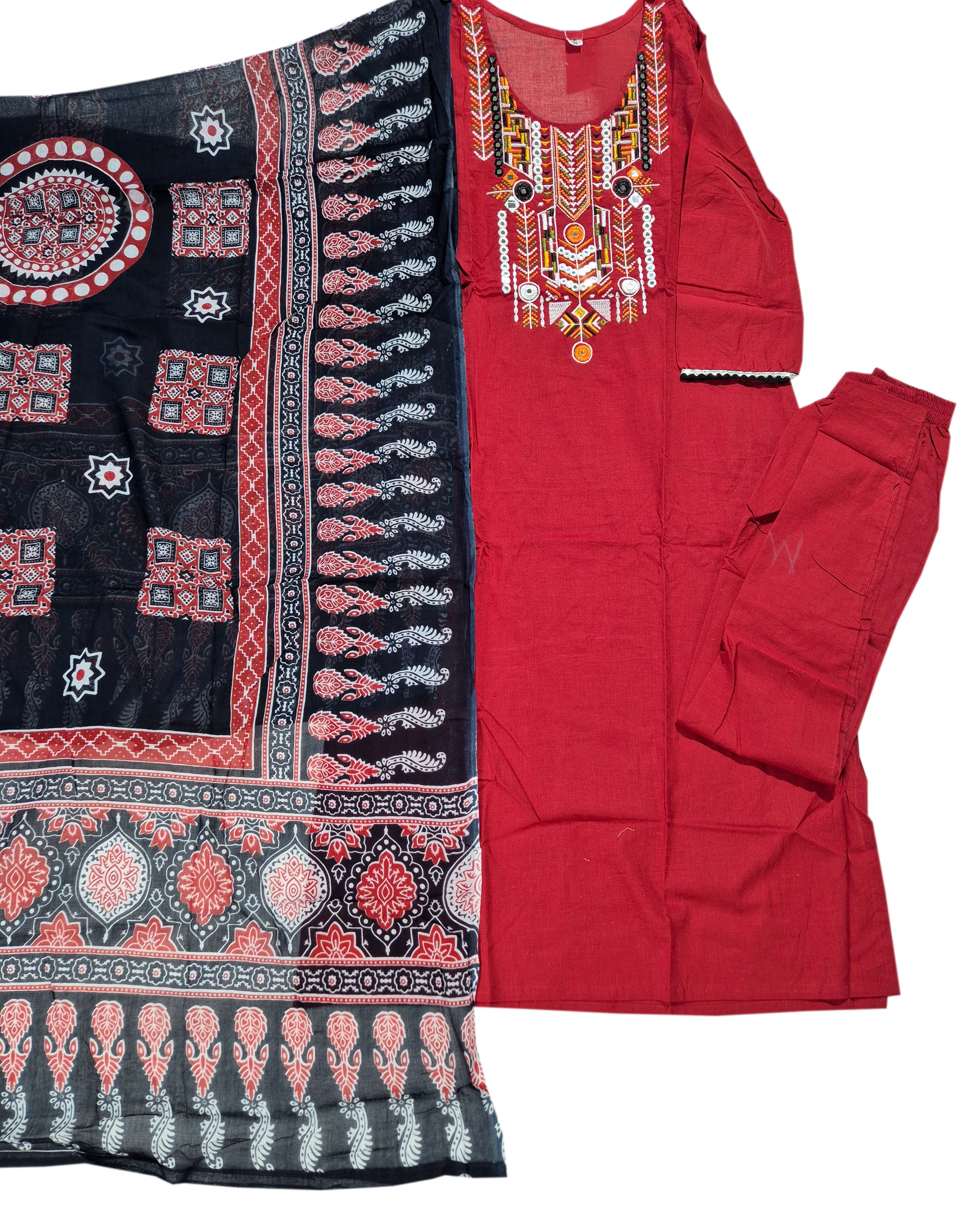 Cotton Fancy Dress Top with Pant and Dupatta Collection