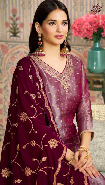 Vinay Presents Kuleesh Sarita Kanjivaram Silk Jacquard 3Pcs Salwar Suit Collections