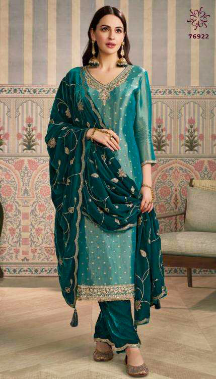 Vinay Presents Kuleesh Sarita Kanjivaram Silk Jacquard 3Pcs Salwar Suit Collections