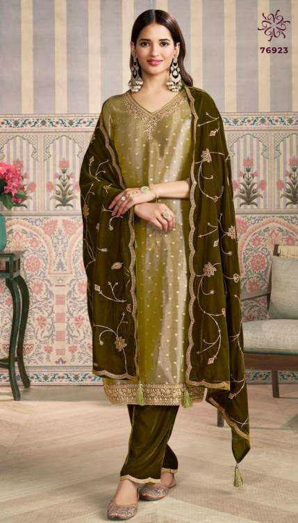 Vinay Presents Kuleesh Sarita Kanjivaram Silk Jacquard 3Pcs Salwar Suit Collections