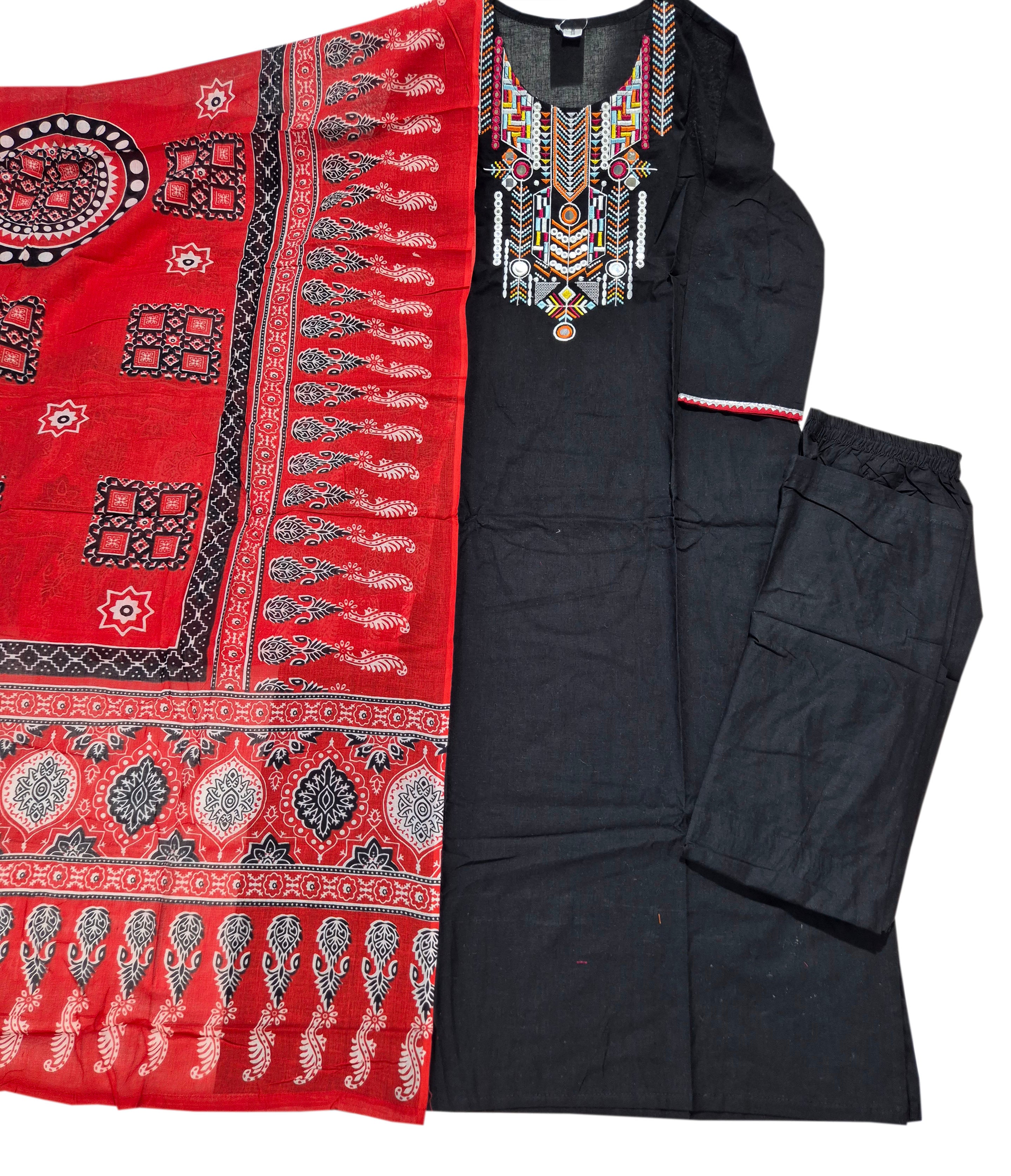 Cotton Fancy Dress Top with Pant and Dupatta Collection