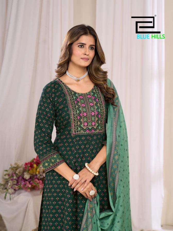 Blue Hills Presents Ritu Special VOL-9 Rayon Anarkali Style Readymade Big Size Gown With Dupatta Collections