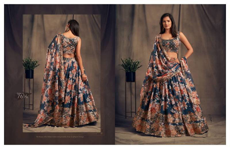 Zeel Clothing Presents VOL-2 Organza Designer Lehenga Choli Collections