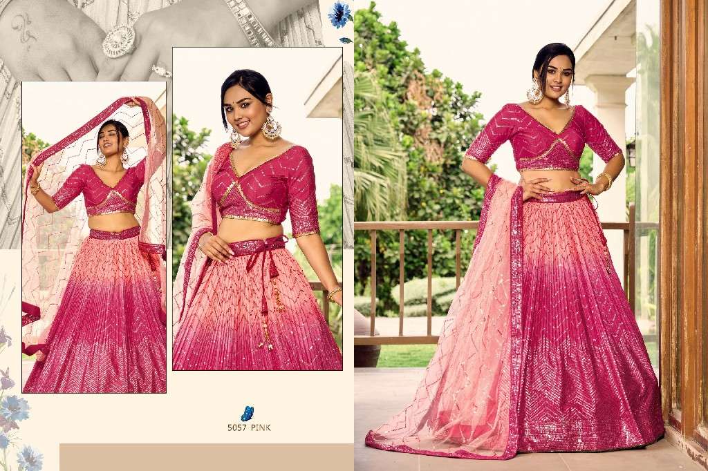 Zeel Presents Kimaya Chinon Fabric Designer Lehenga Choli Collections