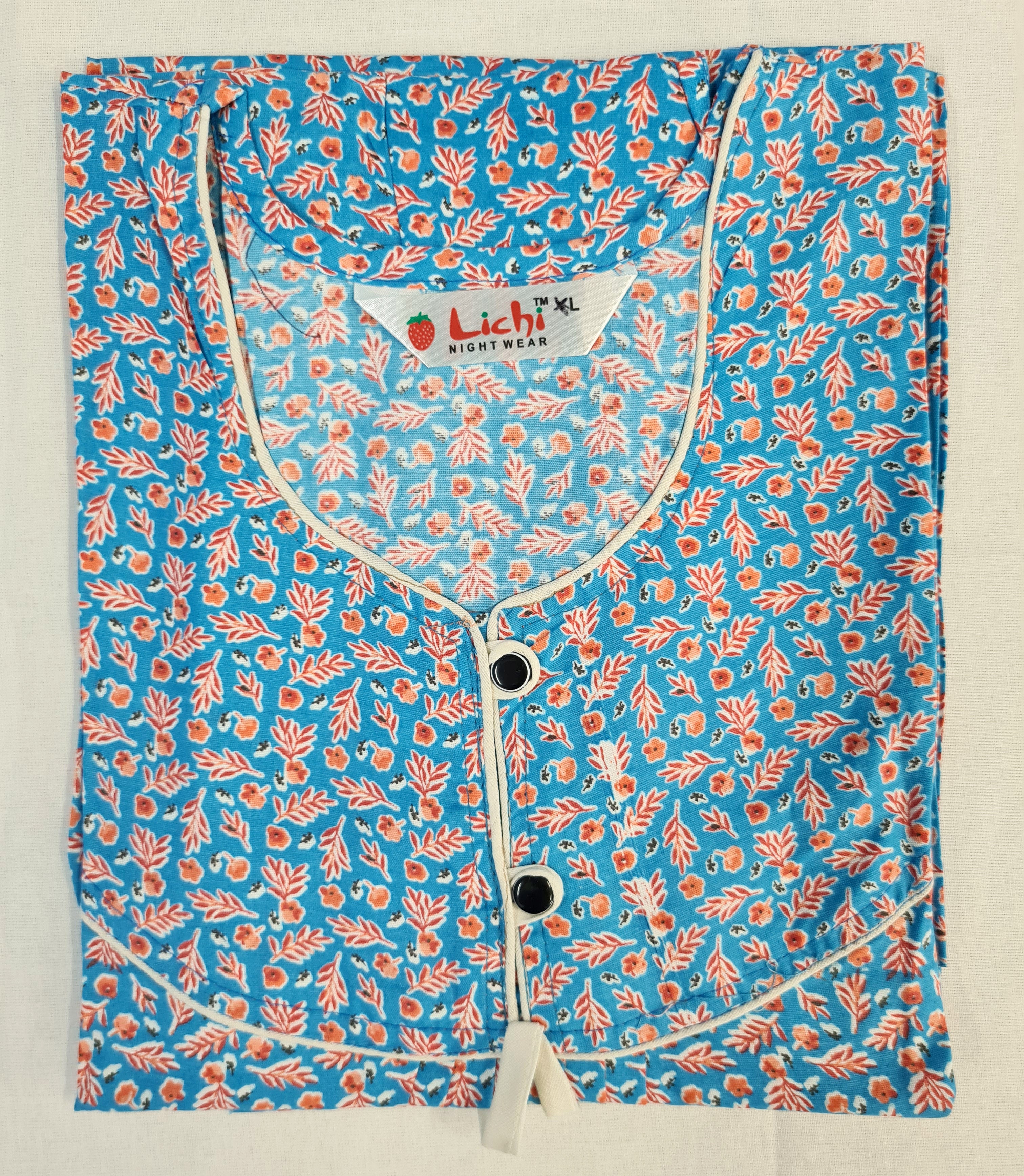 Lichi Cool Cool Printed Cotton Night Gown