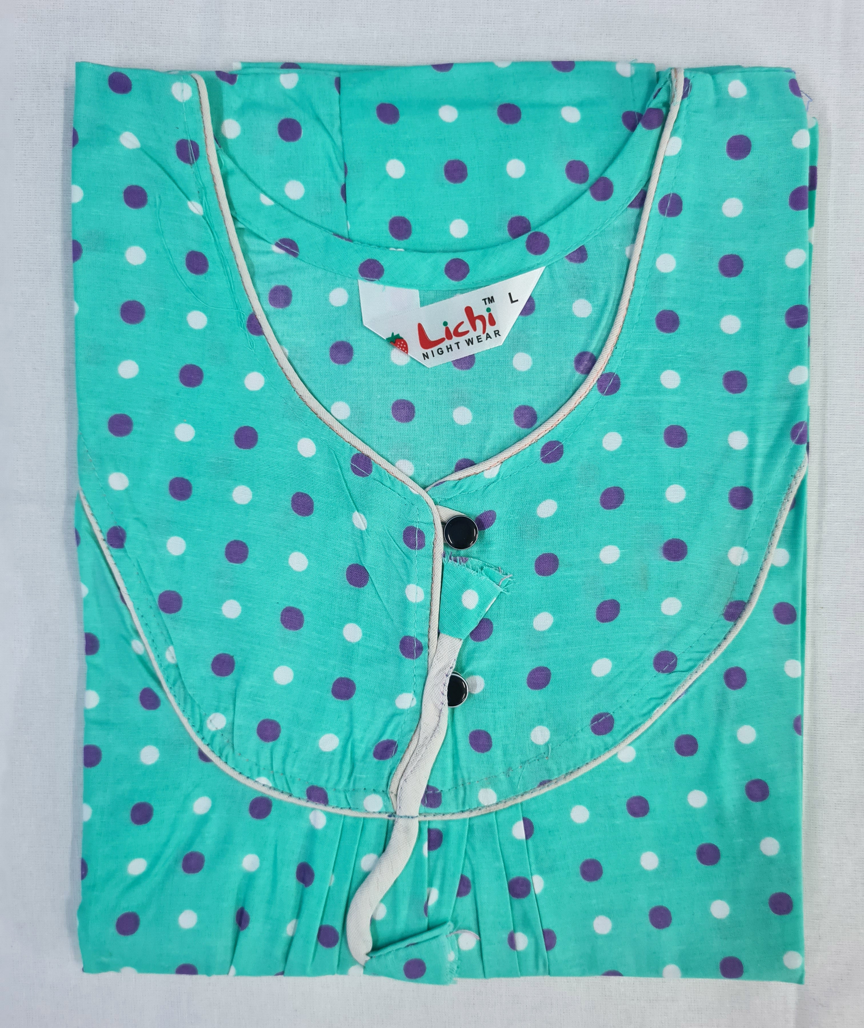 Lichi Cool Cool Printed Cotton Night Gown