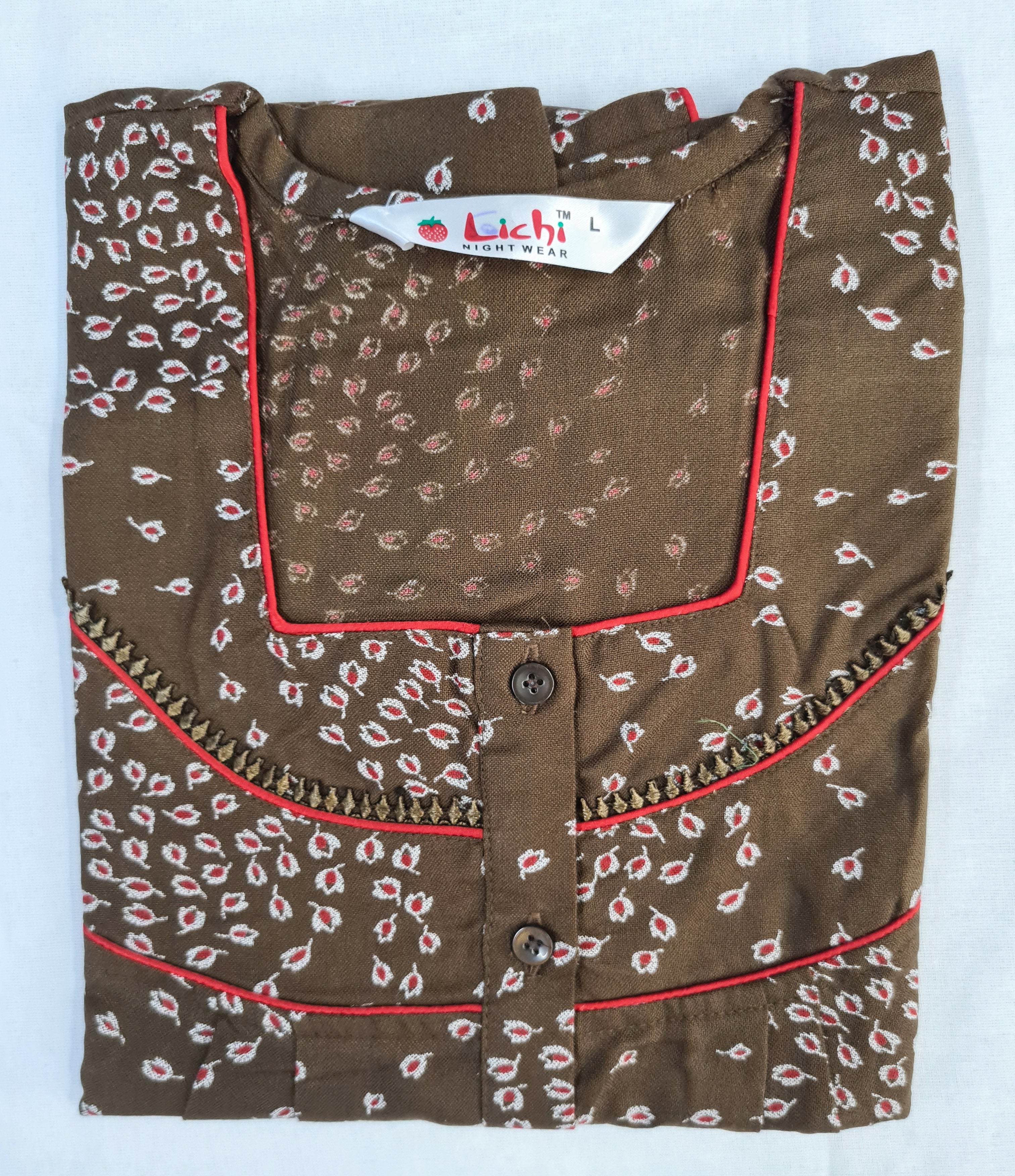 Lichi Aalpine Pocket Heavy Alpine Soft Cotton Night Gown