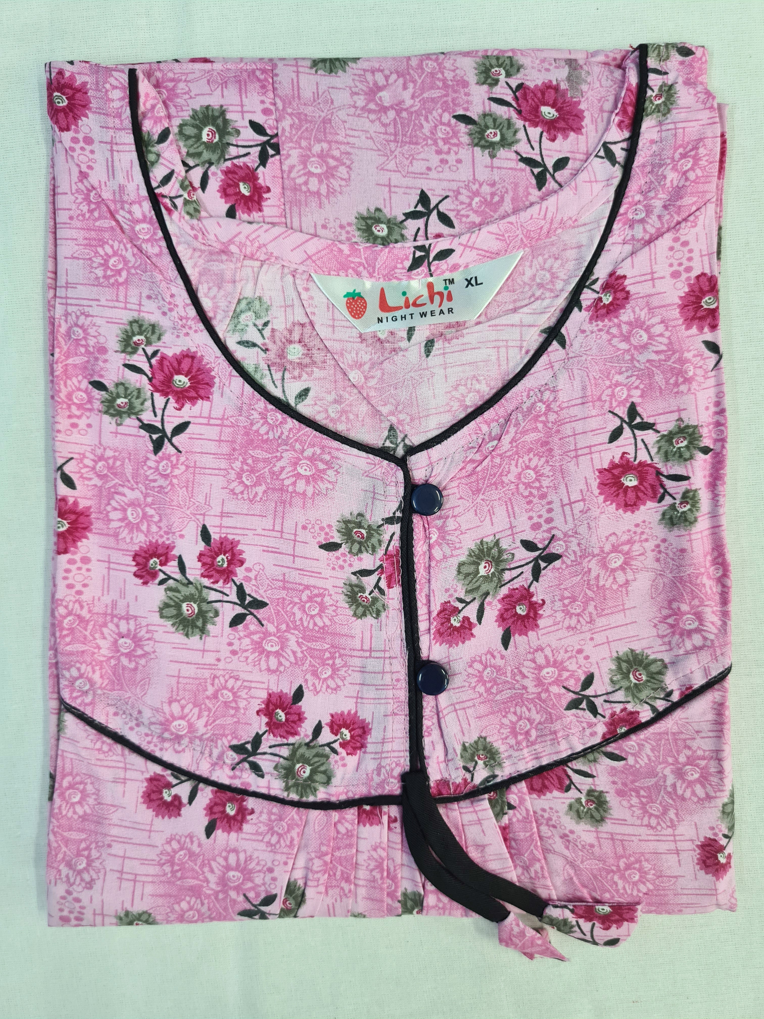 Lichi Cool Cool Printed Cotton Night Gown
