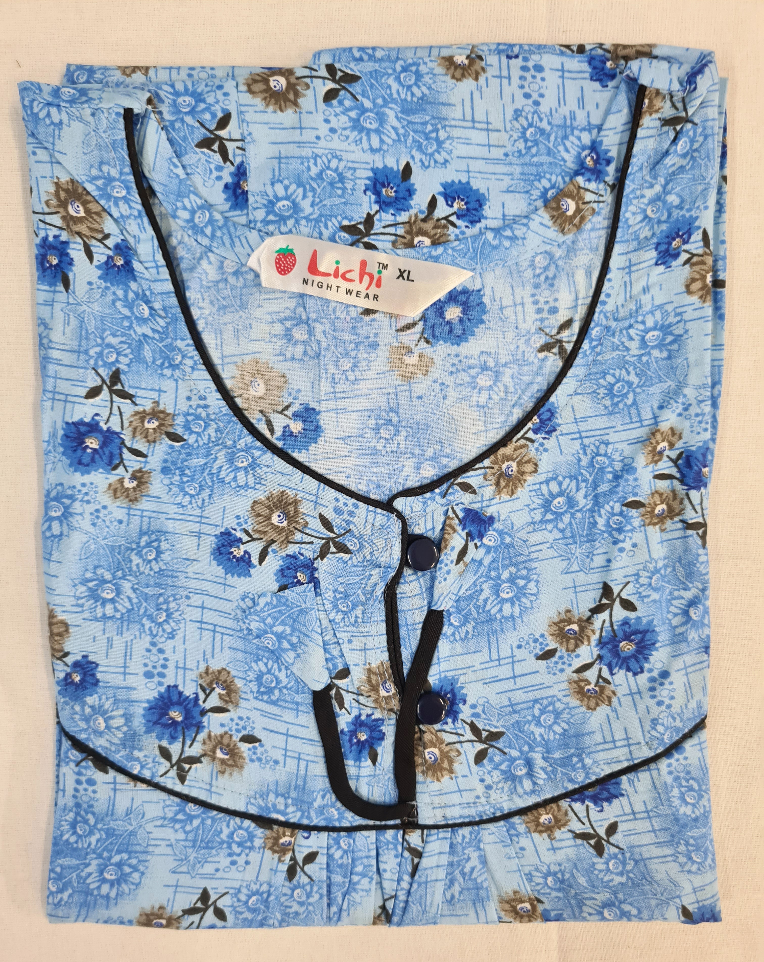Lichi Cool Cool Printed Cotton Night Gown