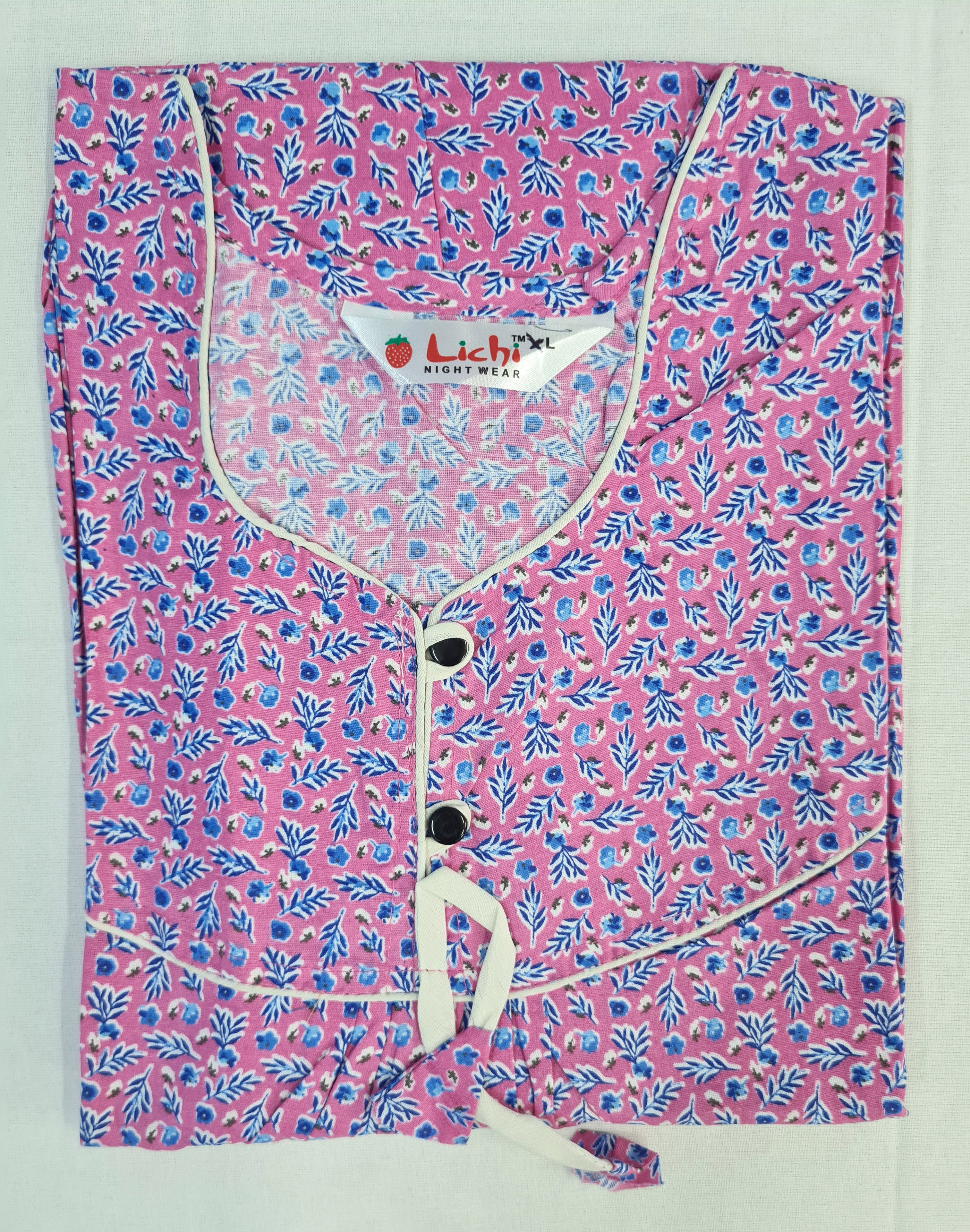 Lichi Cool Cool Printed Cotton Night Gown