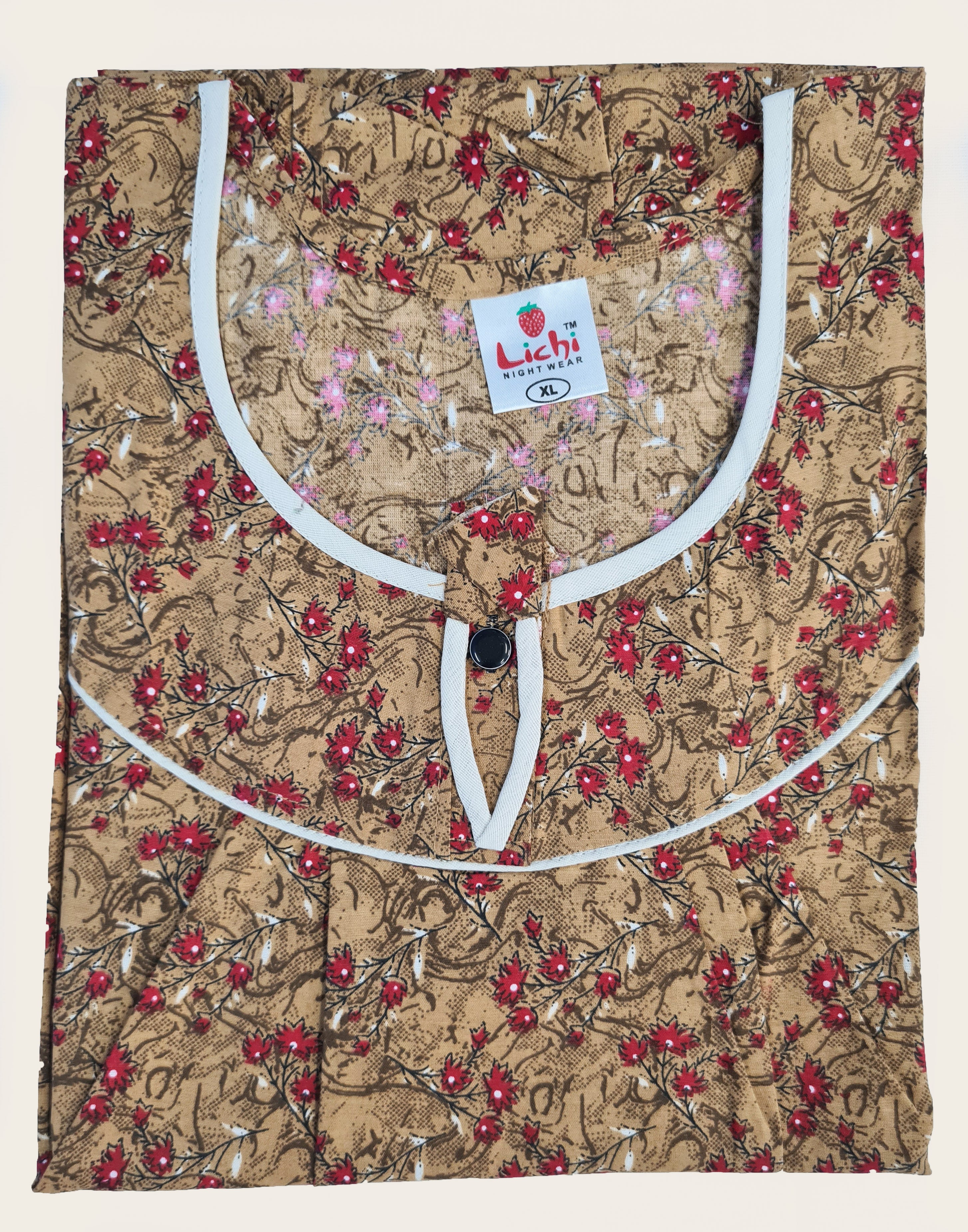 Lichi Cool Cool Printed Cotton Night Gown