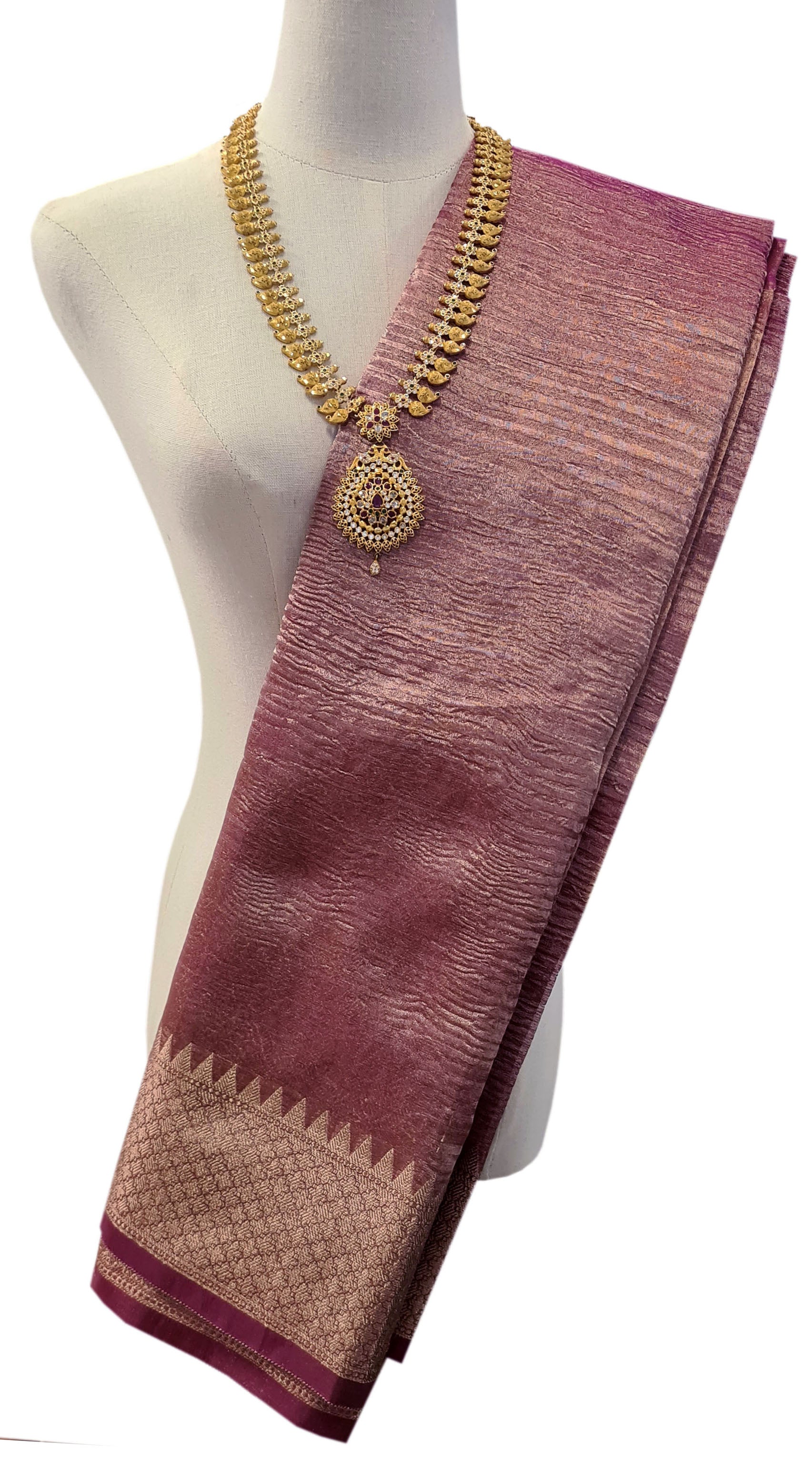Banarasi Tissue Plain Sarees