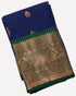 Kanchi Vegan Silk Saree With Contrast Blouse and Rich Jari Pallu