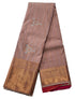 Kanchi Vegan Silk Saree With Contrast Blouse and Rich Jari Pallu