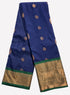 Kanchi Vegan Silk Saree With Contrast Blouse and Rich Jari Pallu