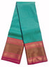 Kanchi Vegan Silk Saree With Contrast Blouse and Rich Jari Pallu