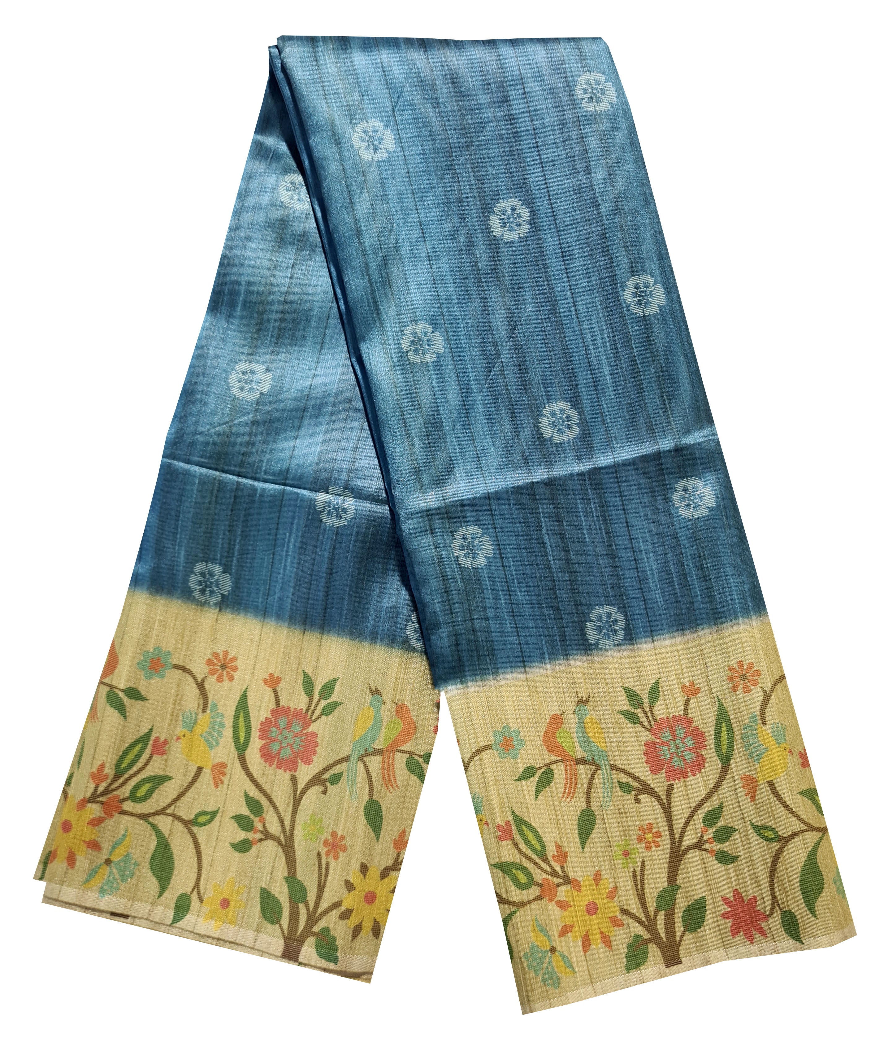 Semi Tusaar Antic Design Sarees