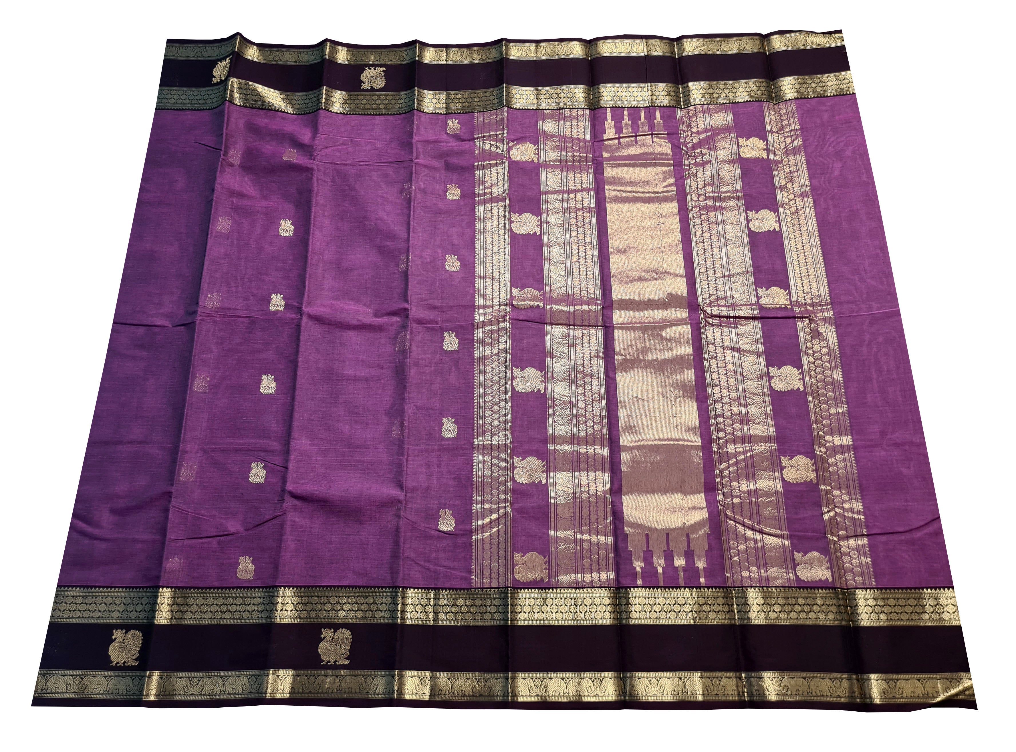 Kanchipuram Rich pallu Cotton Sarees