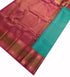 Kanchi Vegan Silk Saree With Contrast Blouse and Rich Jari Pallu